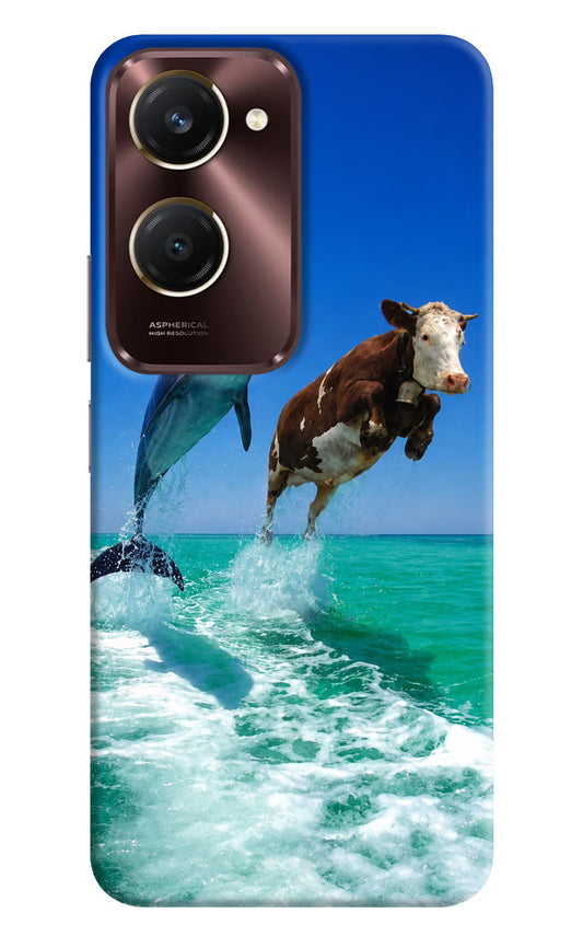 Dolphin vs Cow iQOO Z9 Lite 5G Hard Case Back Cover by Casekaro