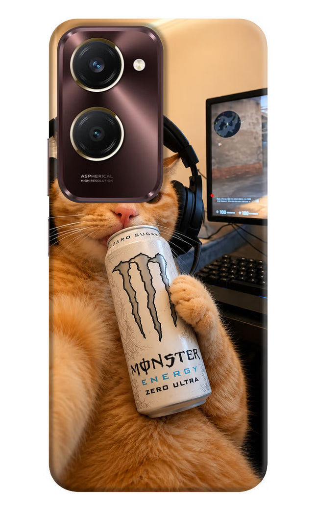 Gamer Cat Energy iQOO Z9 Lite 5G Hard Case Back Cover by Casekaro