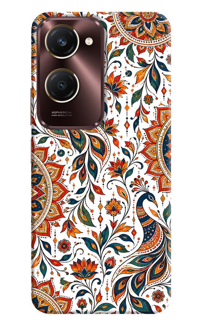 White Mayura iQOO Z9 Lite 5G Hard Case Back Cover by Casekaro