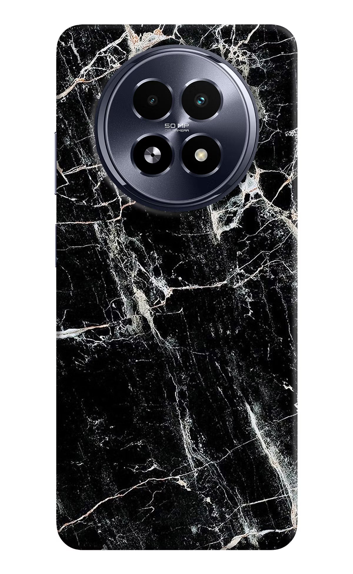 Black Marble Texture Realme 13 5G Hard Case Back Cover by Casekaro