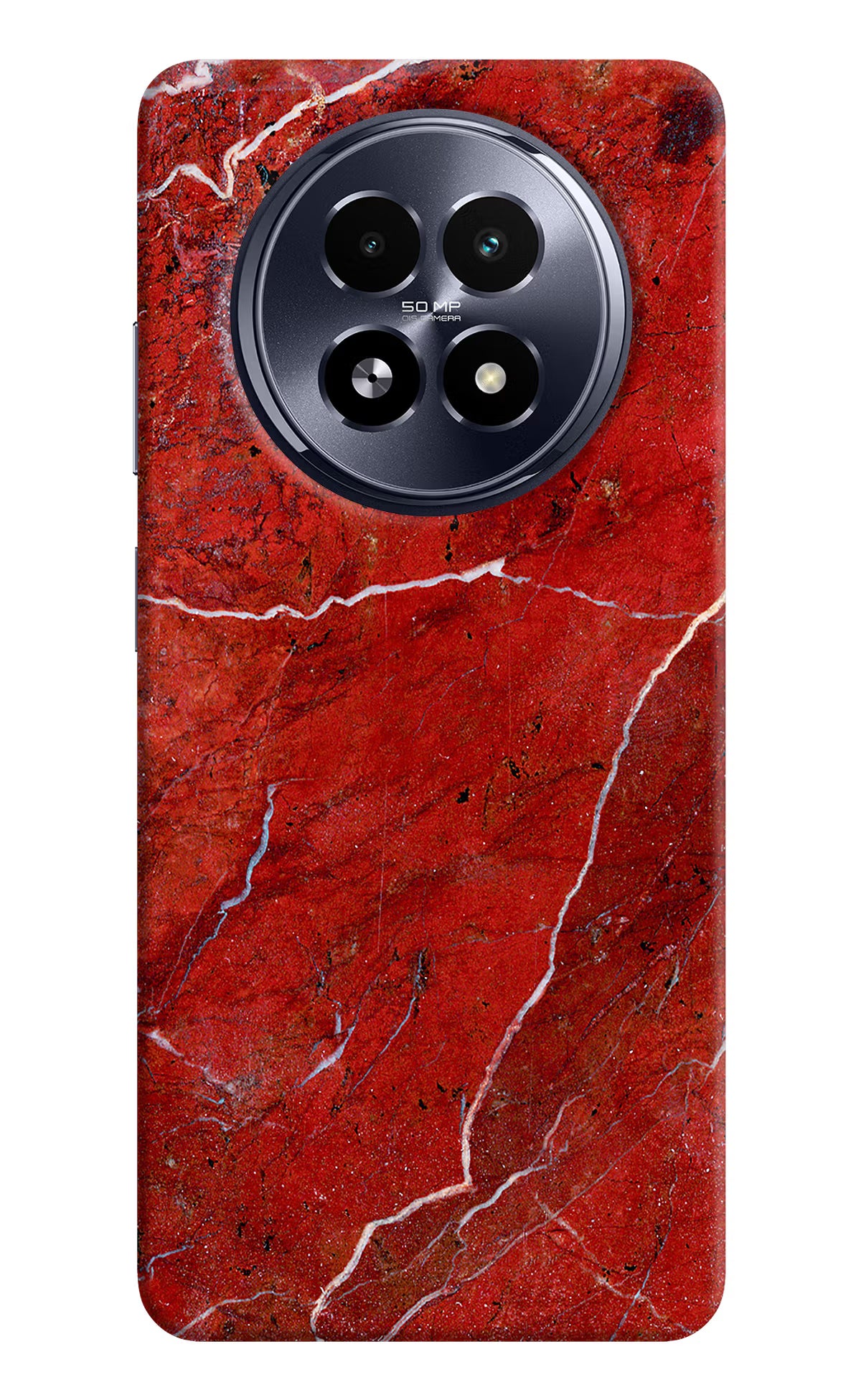 Red Marble Design Realme 13 5G Hard Case Back Cover by Casekaro