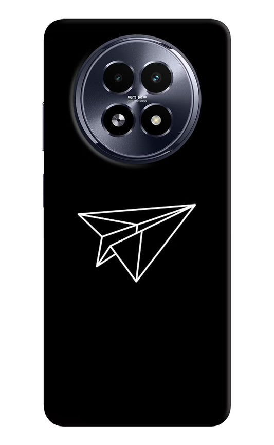 Paper Plane White Realme 13 5G Hard Case Back Cover by Casekaro