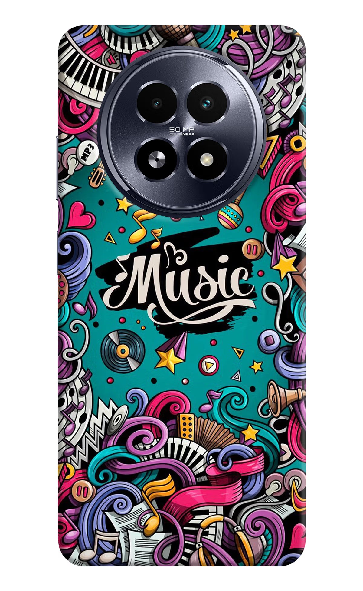 Music Graffiti Realme 13 5G Hard Case Back Cover by Casekaro