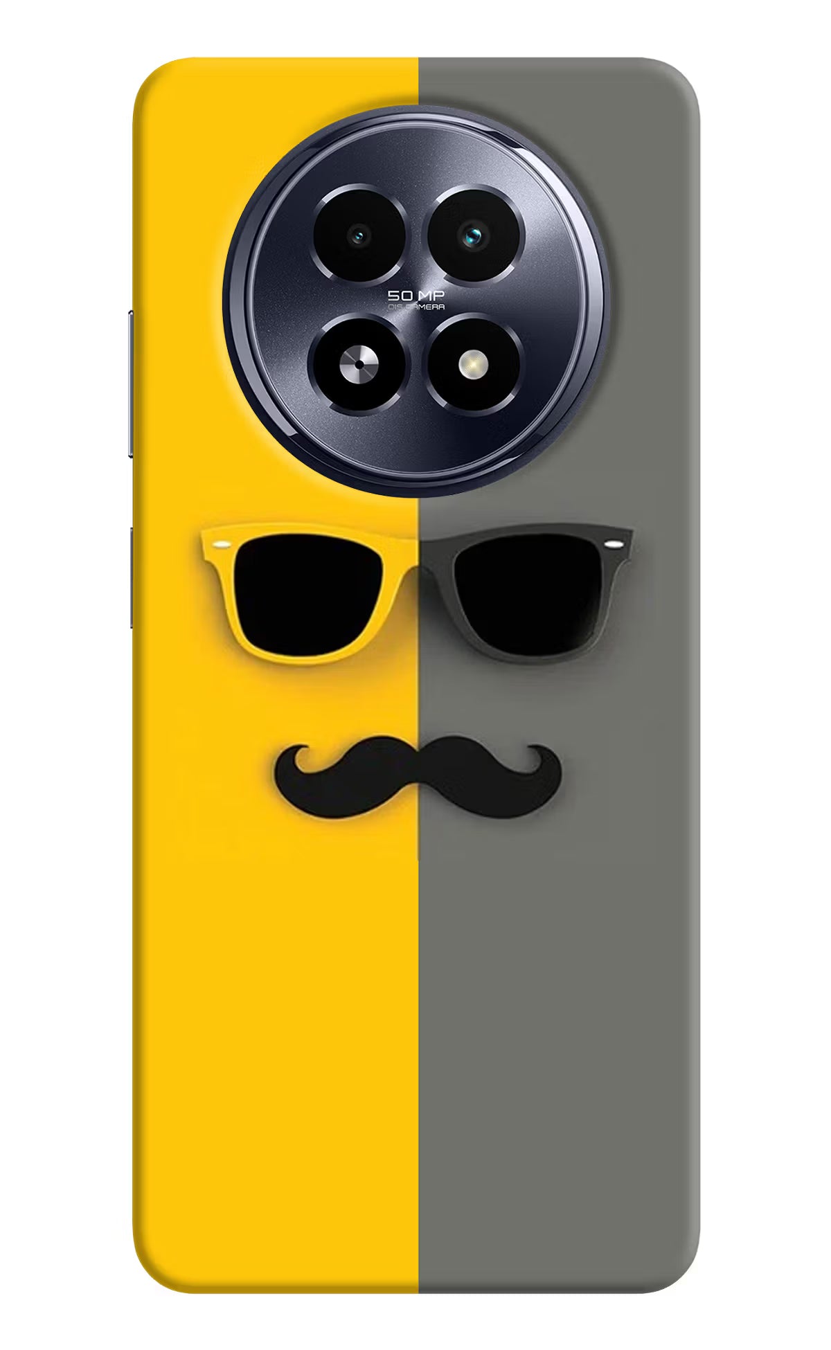 Sunglasses with Mustache Realme 13 5G Hard Case Back Cover by Casekaro