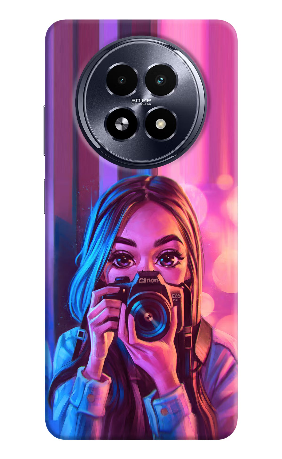 Girl Photographer Realme 13 5G Hard Case Back Cover by Casekaro