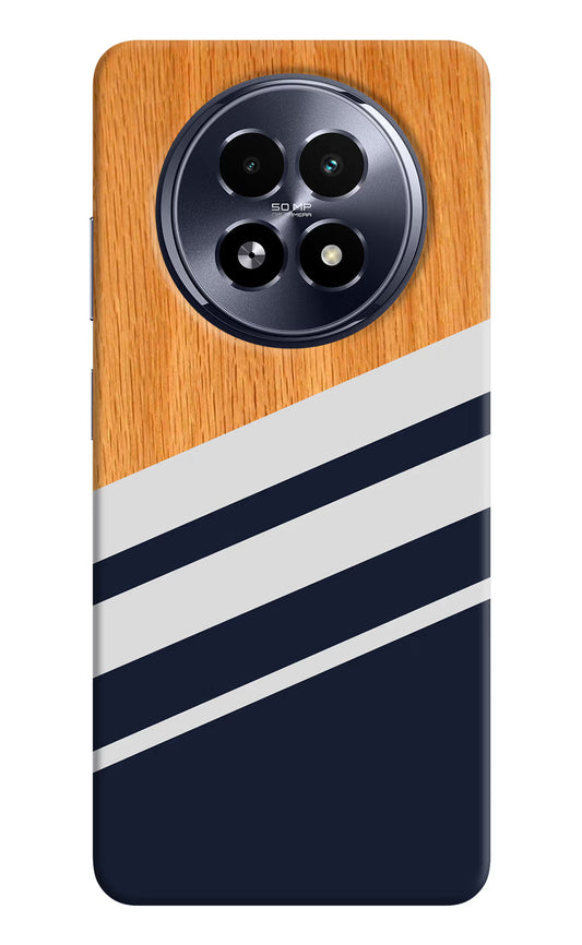 Blue and white wooden Realme 13 5G Hard Case Back Cover by Casekaro