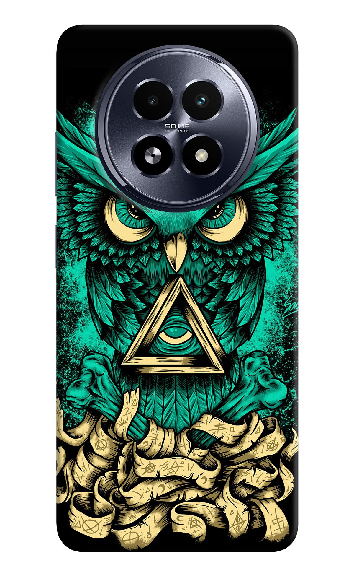 Green Owl Realme 13 5G Hard Case Back Cover by Casekaro
