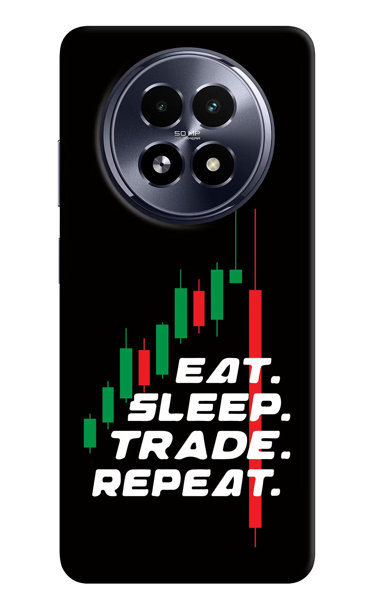 Eat Sleep Trade Repeat Realme 13 5G Hard Case Back Cover by Casekaro