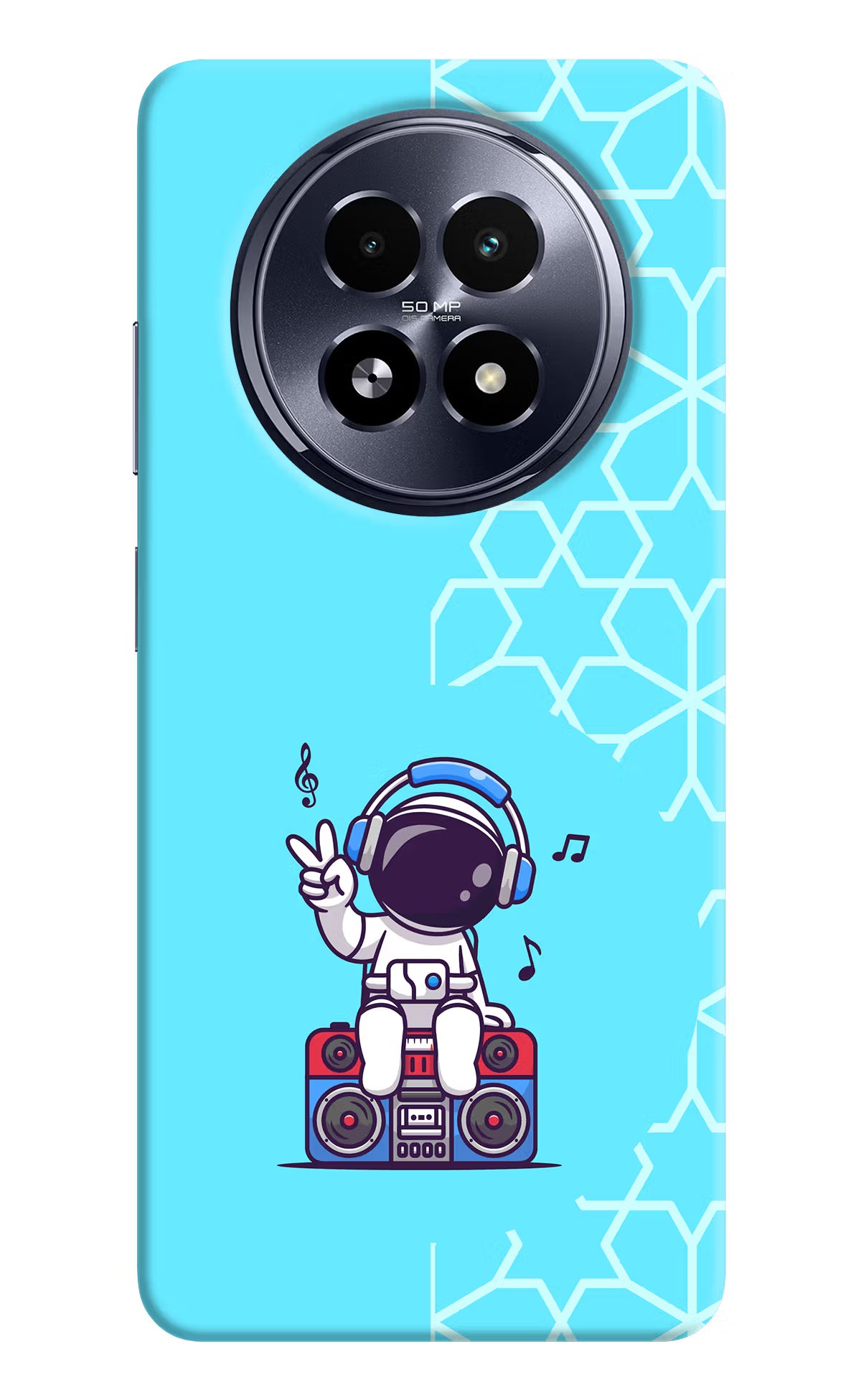 Cute Astronaut Chilling Realme 13 5G Hard Case Back Cover by Casekaro