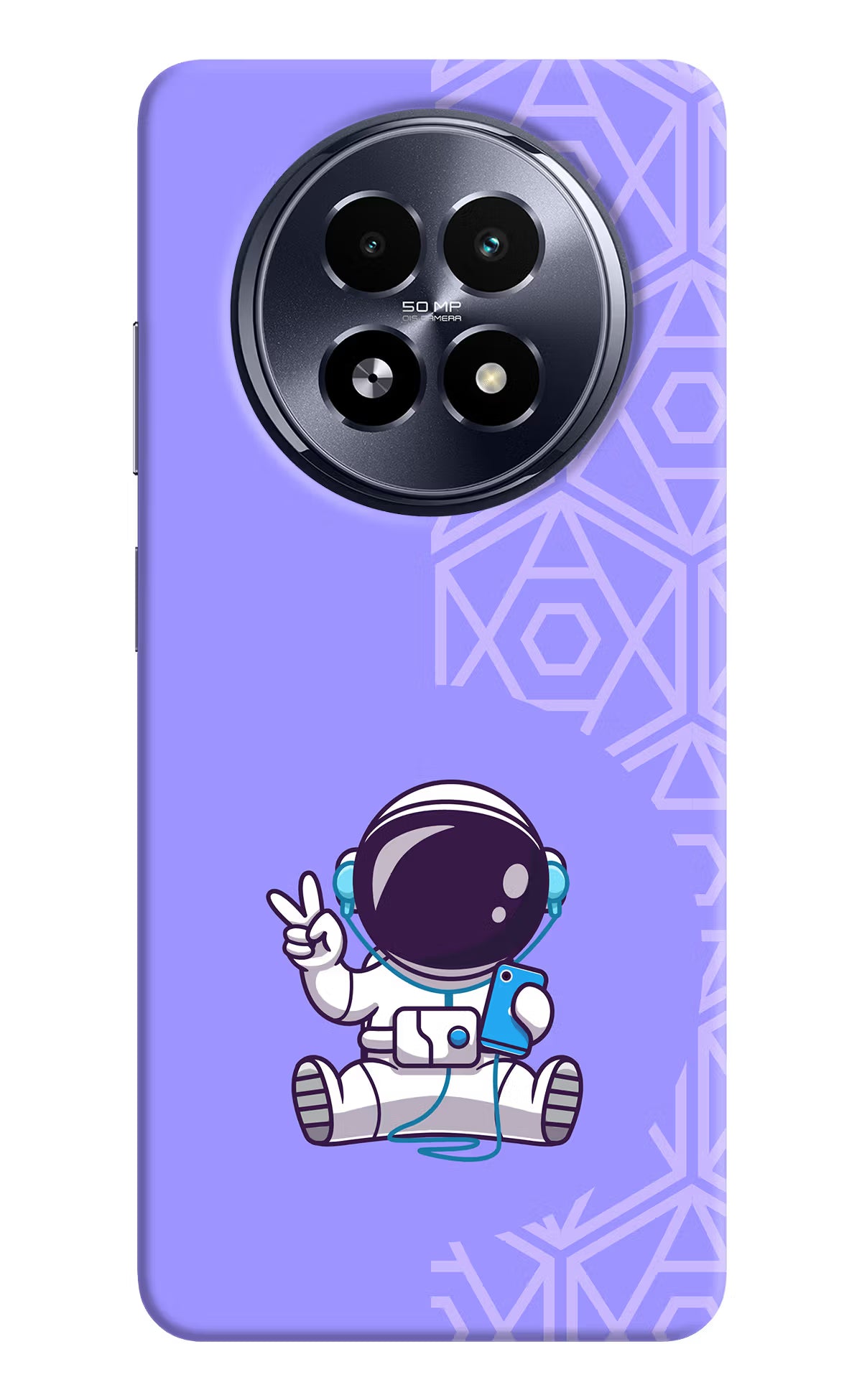 Cute Astronaut Chilling Realme 13 5G Hard Case Back Cover by Casekaro