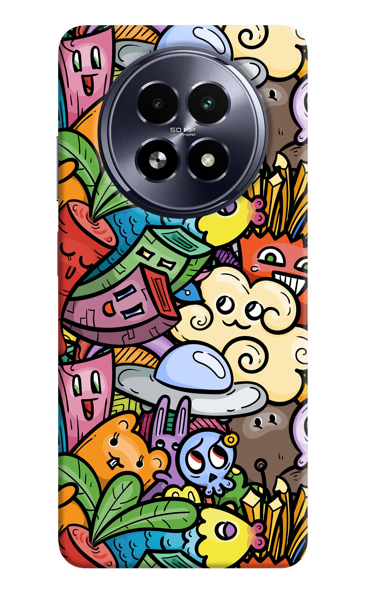 Veggie Doodle Realme 13 5G Hard Case Back Cover by Casekaro