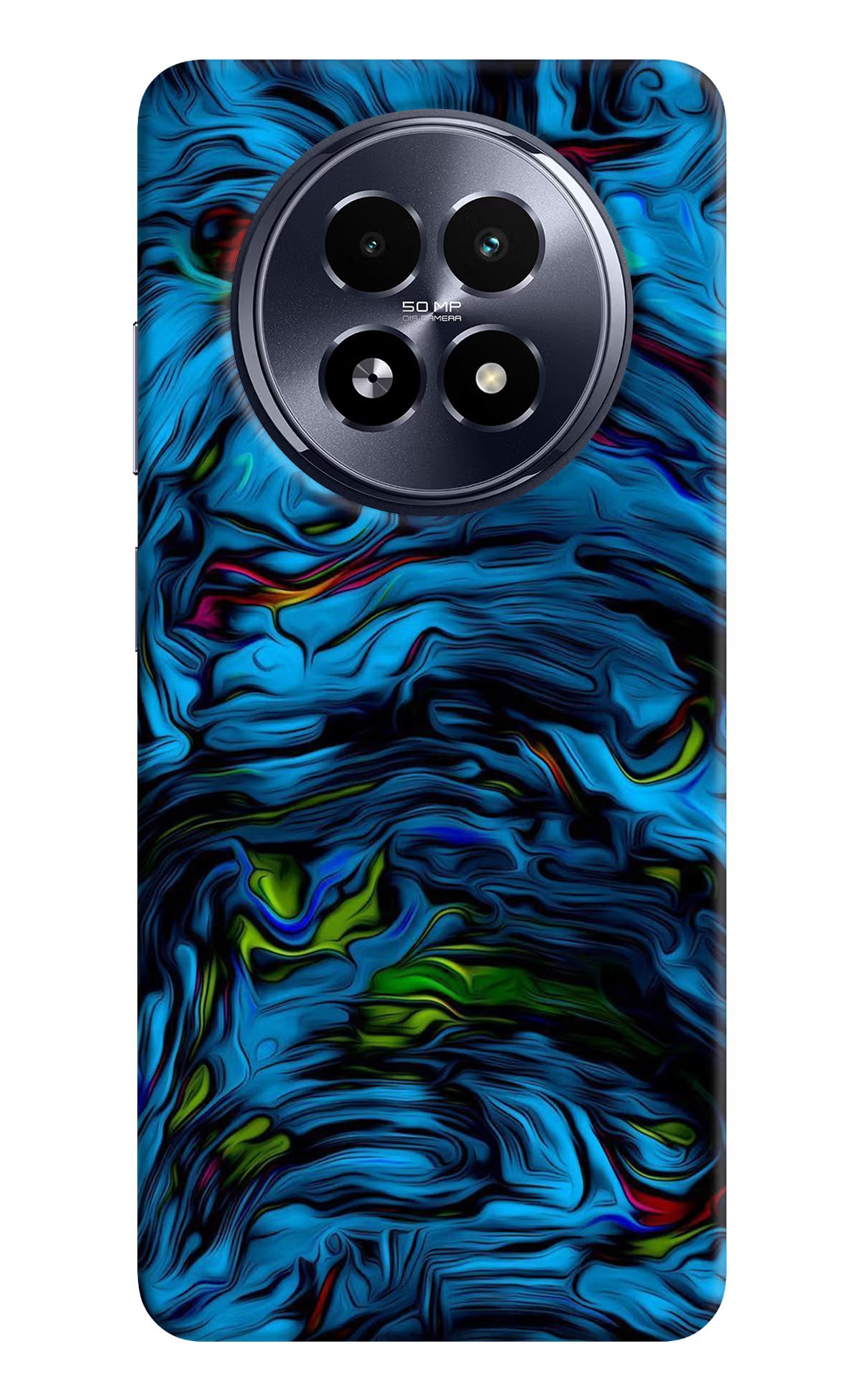 Dark Blue Abstract Realme 13 5G Hard Case Back Cover by Casekaro