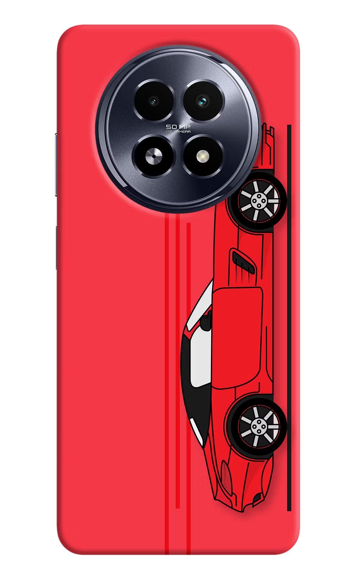 Red Velocity Realme 13 5G Hard Case Back Cover by Casekaro