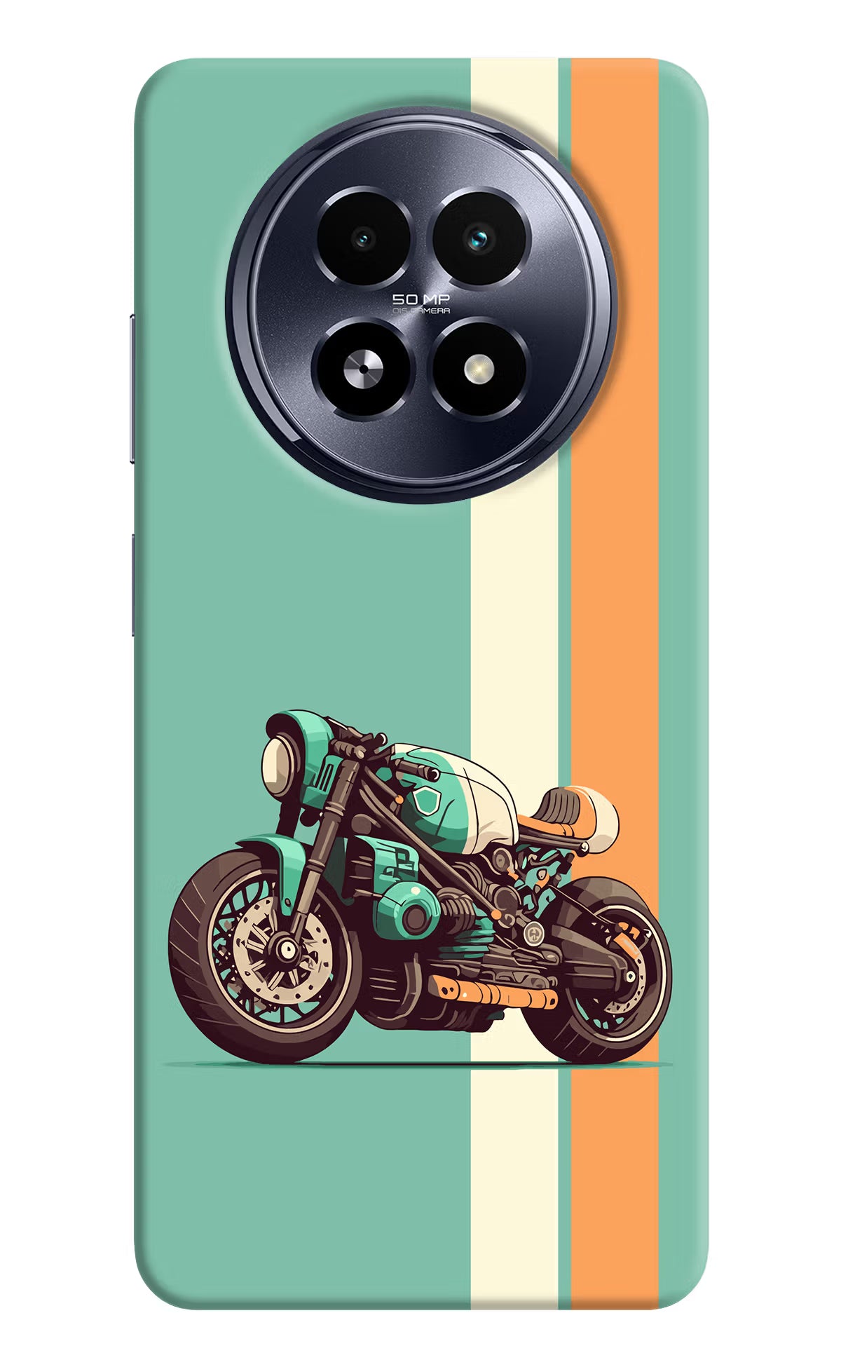 Striped Moto Drift Realme 13 5G Hard Case Back Cover by Casekaro