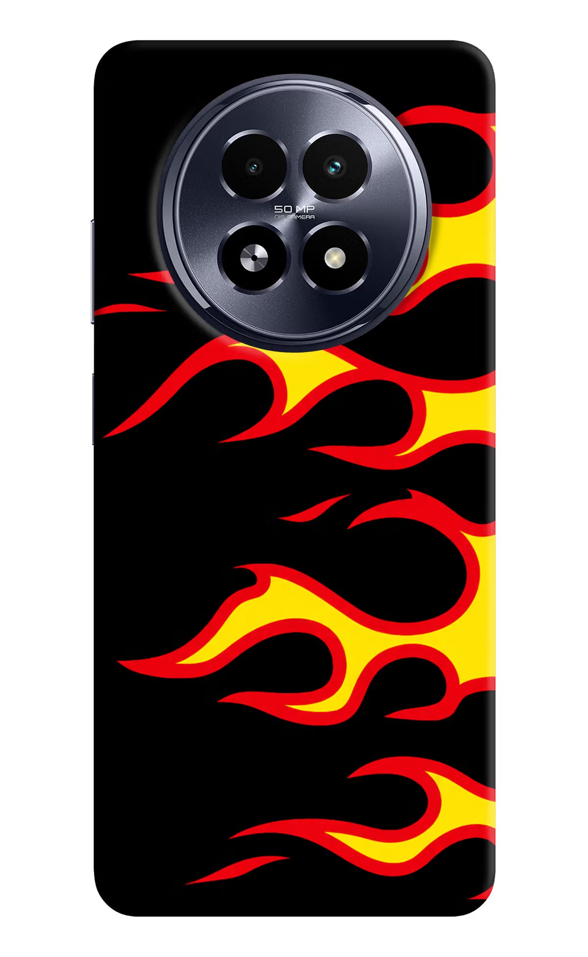 Side Sweep Flames Realme 13 5G Hard Case Back Cover by Casekaro
