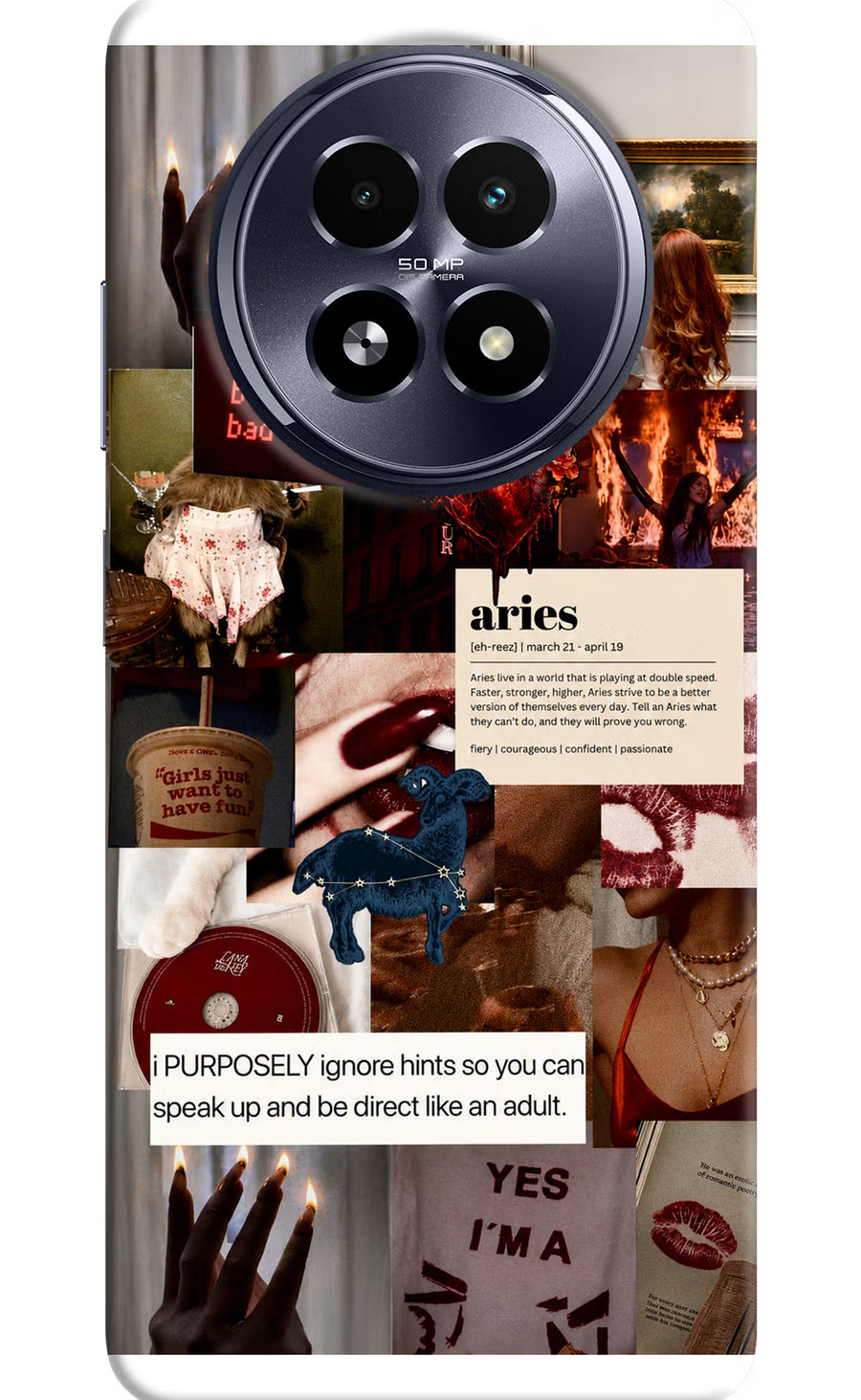 Zodiac Aries Realme 13 5G Back Cover, Hard case