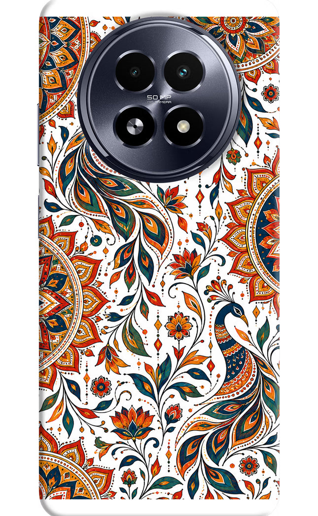 White Mayura Realme 13 5G Hard Case Back Cover by Casekaro