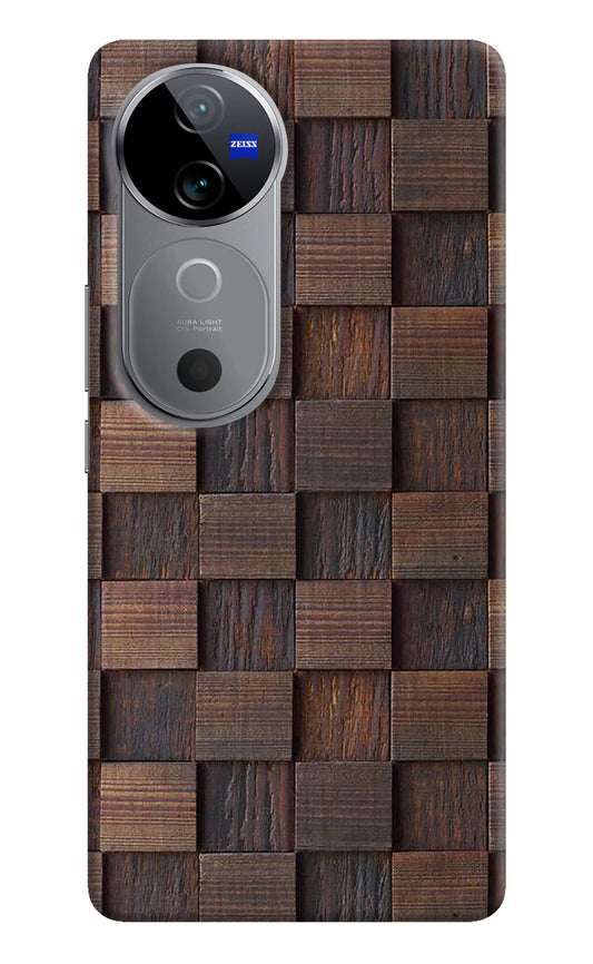 Wooden Cube Design Vivo V40 5G Back Cover