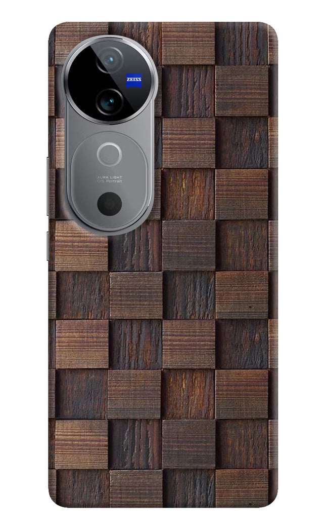 Wooden Cube Design Vivo V40 5G Hard Case Back Cover by Casekaro