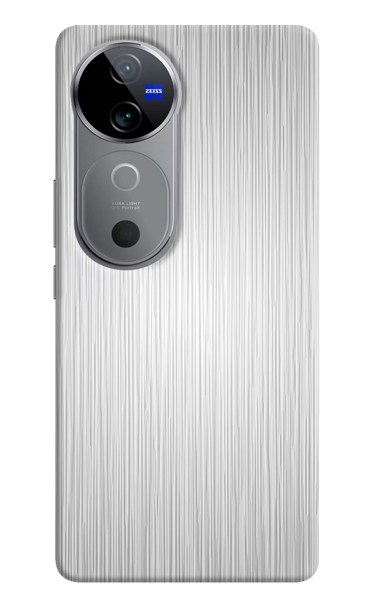 Wooden Grey Texture Vivo V40 5G Hard Case Back Cover by Casekaro