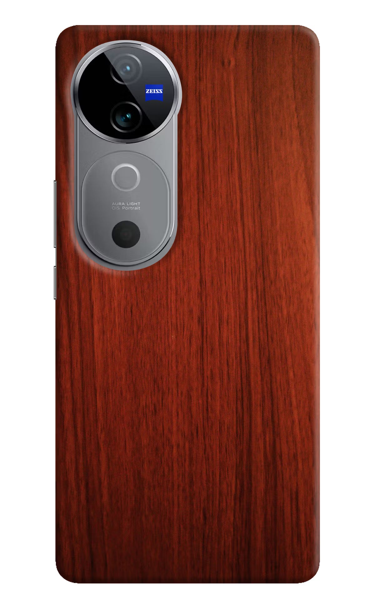 Wooden Plain Pattern Vivo V40 5G Hard Case Back Cover by Casekaro