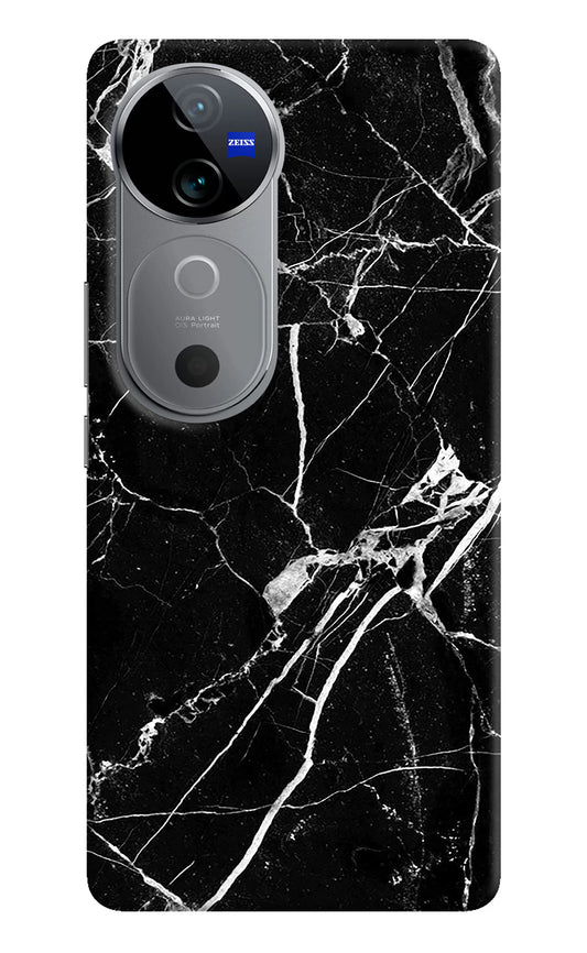 Black Marble Pattern Vivo V40 5G Back Cover