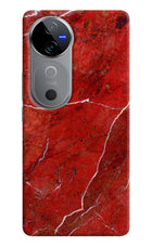 Red Marble Design Vivo V40 5G Hard Case Back Cover by Casekaro