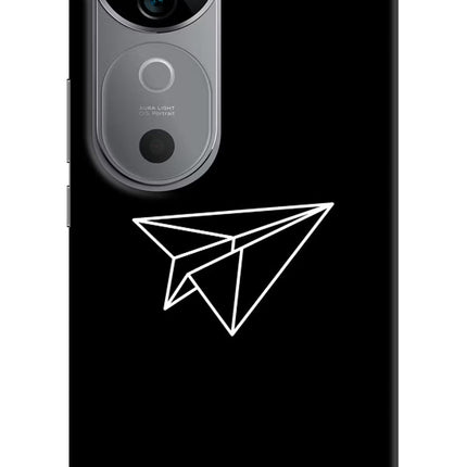 Paper Plane White Vivo V40 5G Hard Case Back Cover by Casekaro