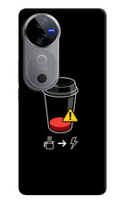 Coffee Vivo V40 5G Hard Case Back Cover by Casekaro