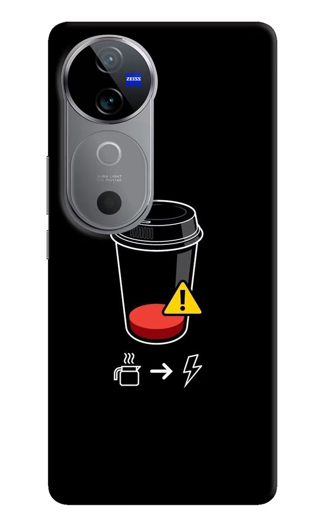 Coffee Vivo V40 5G Hard Case Back Cover by Casekaro
