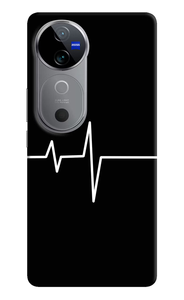 Heart Beats Vivo V40 5G Hard Case Back Cover by Casekaro