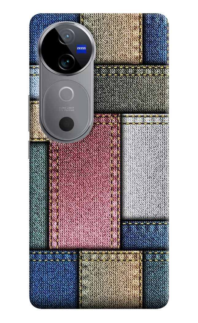 Multicolor Jeans Vivo V40 5G Hard Case Back Cover by Casekaro