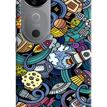 Space Abstract Vivo V40 5G Hard Case Back Cover by Casekaro