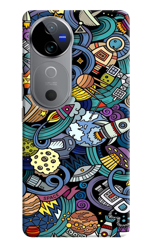 Space Abstract Vivo V40 5G Hard Case Back Cover by Casekaro