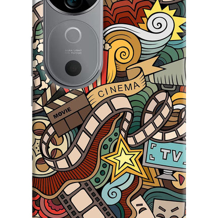 Cinema Abstract Vivo V40 5G Hard Case Back Cover by Casekaro