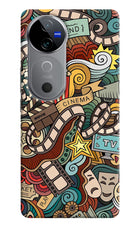 Cinema Abstract Vivo V40 5G Hard Case Back Cover by Casekaro