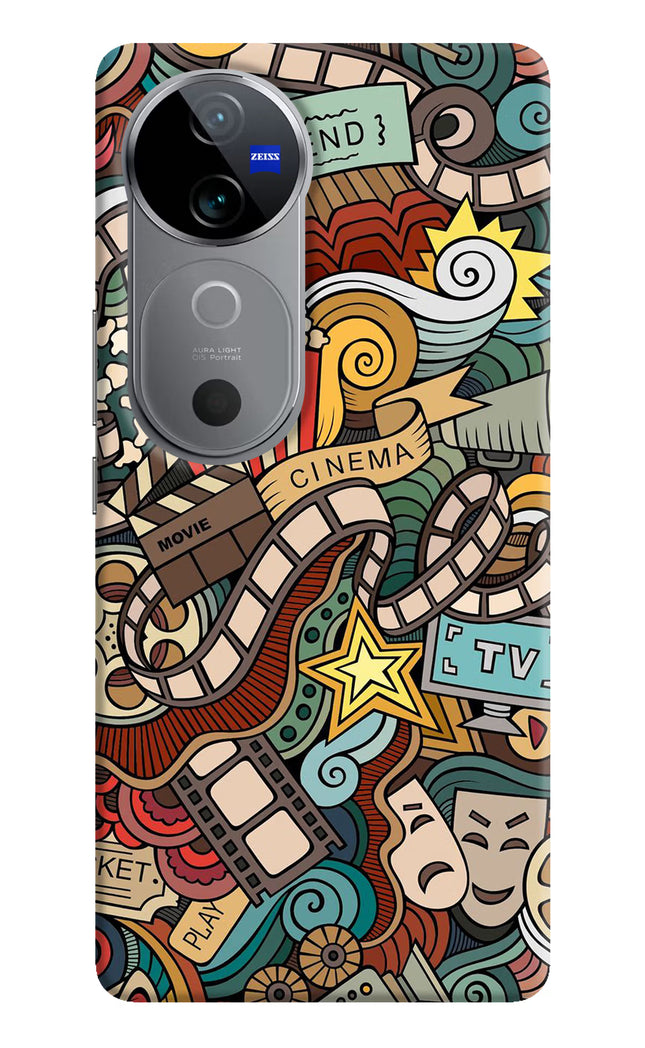 Cinema Abstract Vivo V40 5G Hard Case Back Cover by Casekaro