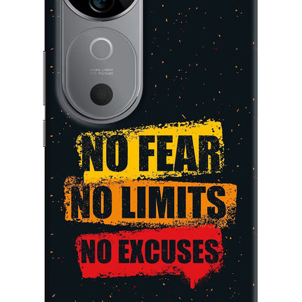 No Fear No Limits No Excuse Vivo V40 5G Hard Case Back Cover by Casekaro