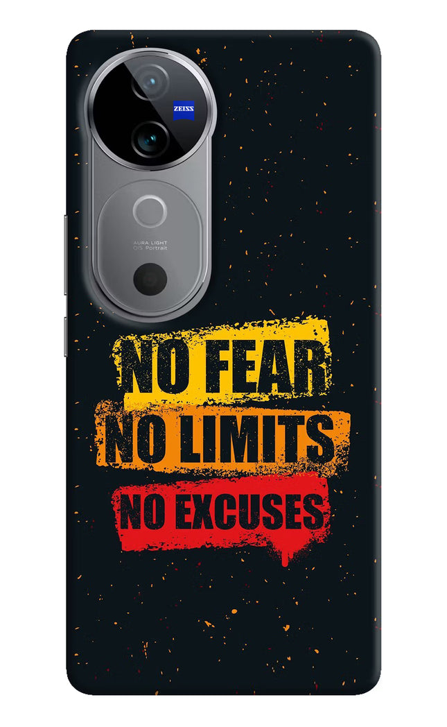 No Fear No Limits No Excuse Vivo V40 5G Hard Case Back Cover by Casekaro