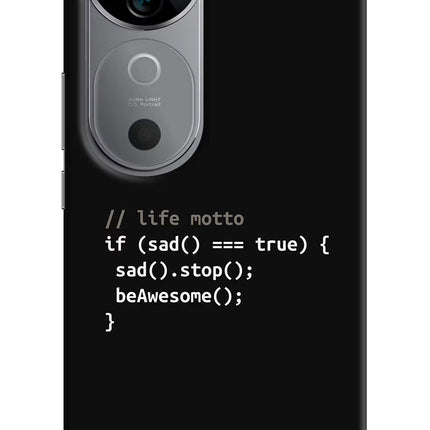 Life Motto Code Vivo V40 5G Hard Case Back Cover by Casekaro