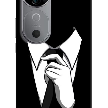 Black Tie Vivo V40 5G Hard Case Back Cover by Casekaro