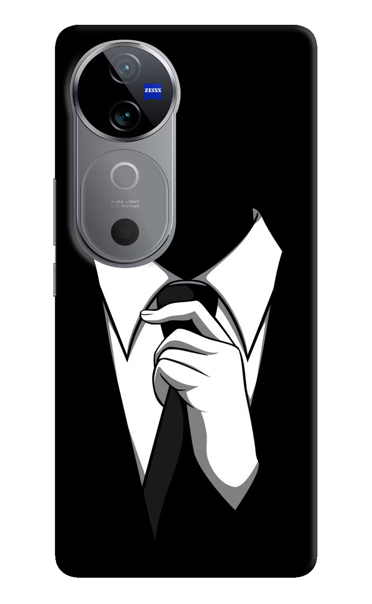 Black Tie Vivo V40 5G Hard Case Back Cover by Casekaro