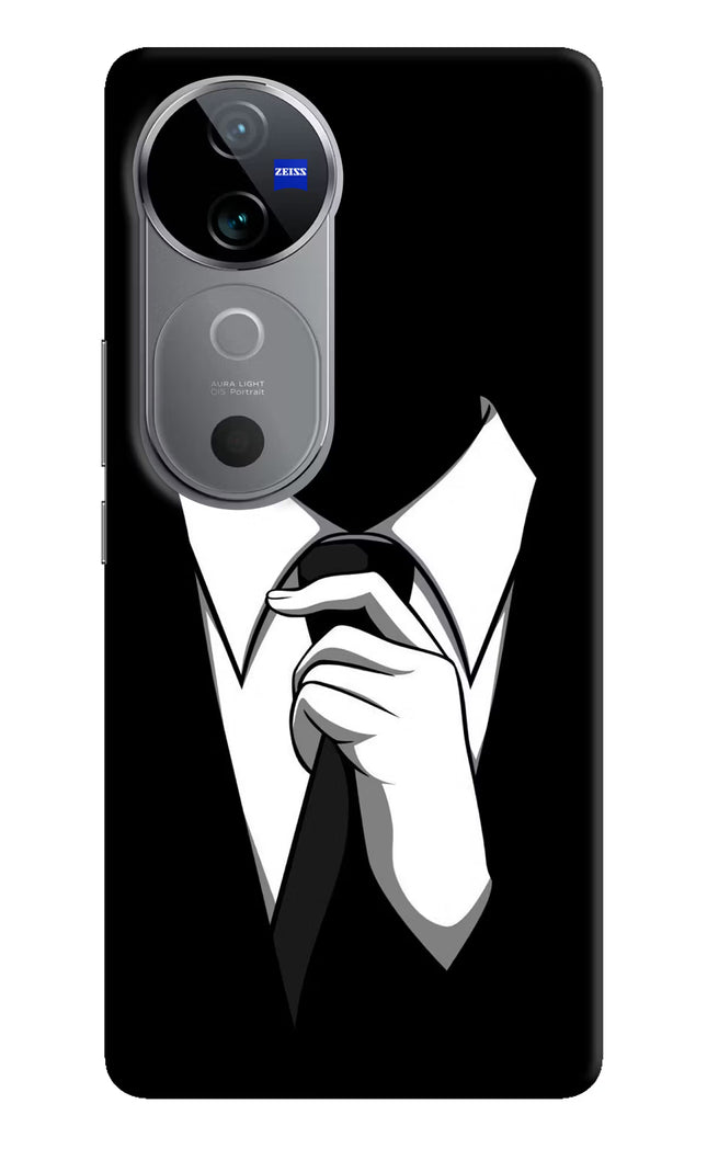 Black Tie Vivo V40 5G Hard Case Back Cover by Casekaro