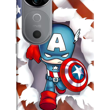 Captain America Vivo V40 5G Hard Case Back Cover by Casekaro