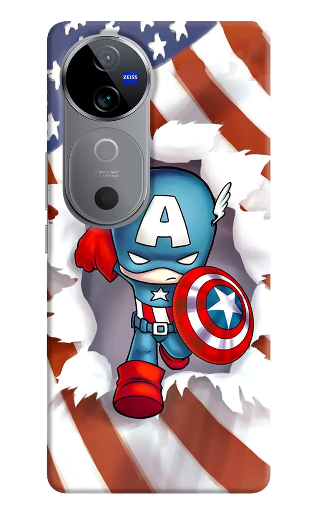Captain America Vivo V40 5G Hard Case Back Cover by Casekaro