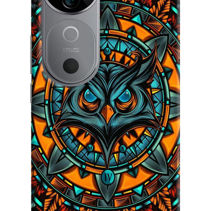 Angry Owl Art Vivo V40 5G Hard Case Back Cover by Casekaro