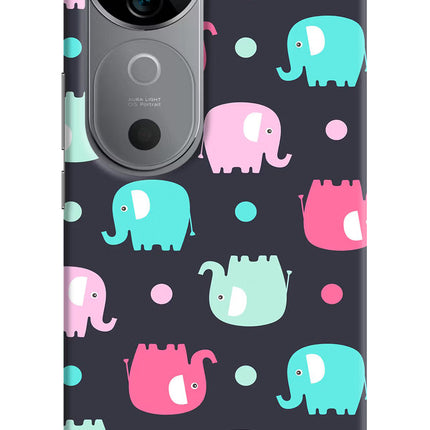 Elephants Vivo V40 5G Hard Case Back Cover by Casekaro