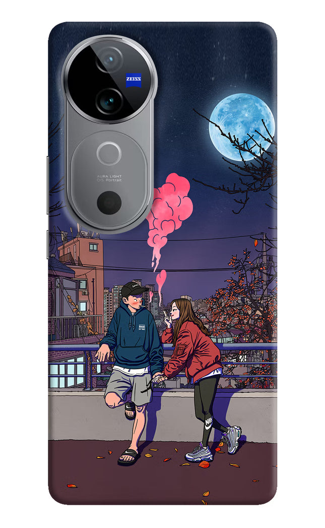 Chilling Couple Vivo V40 5G Hard Case Back Cover by Casekaro