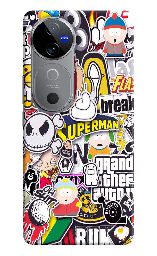 Sticker Bomb Vivo V40 5G Hard Case Back Cover by Casekaro