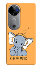 High On Music Vivo V40 5G Hard Case Back Cover by Casekaro